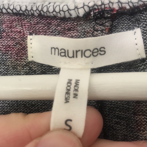 Donated Maurices Floral Sherpa Open Cardigan EUC Size Small - Picture 7 of 13